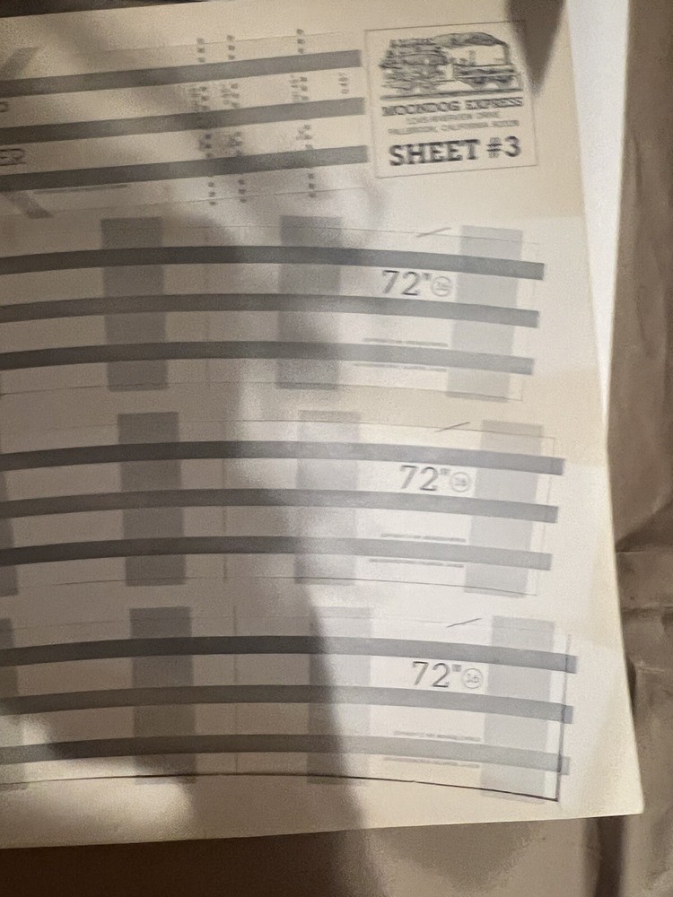 Moondog Express Train Sheets Multiple Pages Vintage
