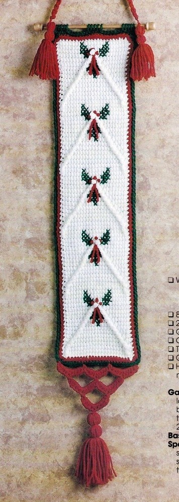 CHRISTMAS Holly Bellpull/Decor/Crochet Pattern INSTRUCTIONS ONLY
