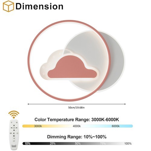 Dimmable LED Ceiling Light with Remote Control Ceiling Light Cloud Ceiling Lamp