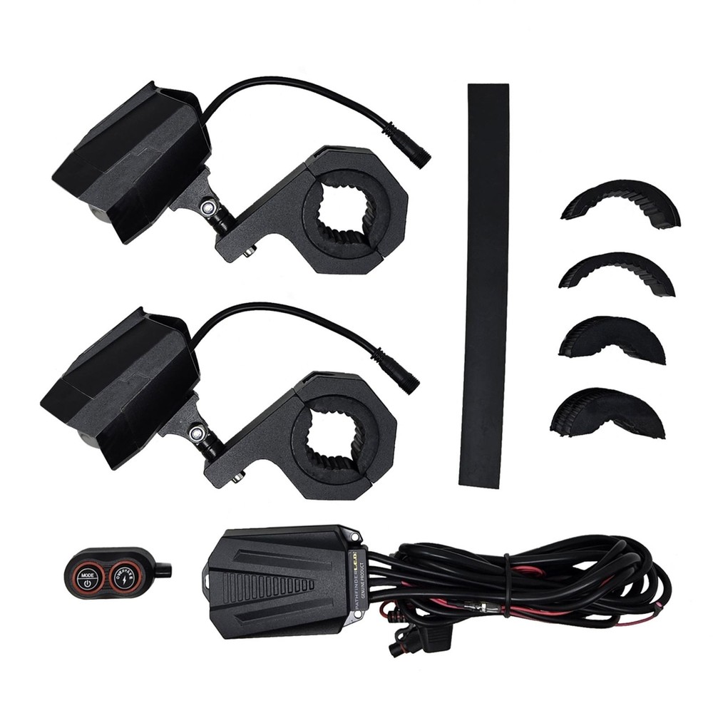 Pathfinder DUAL SWITCHBACK LED LIGHT BLACK WIRELESS REMOTE PR PL80WRB