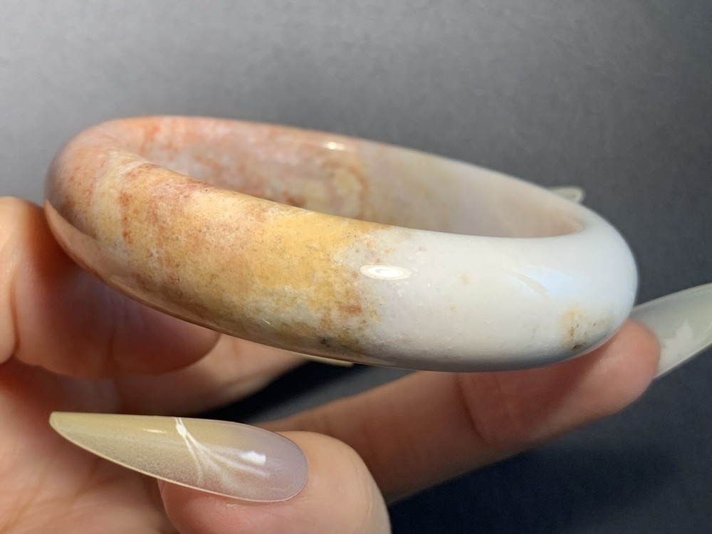 56.7mm Rare Natural Multi Soft Color Marine Jasper Bangle