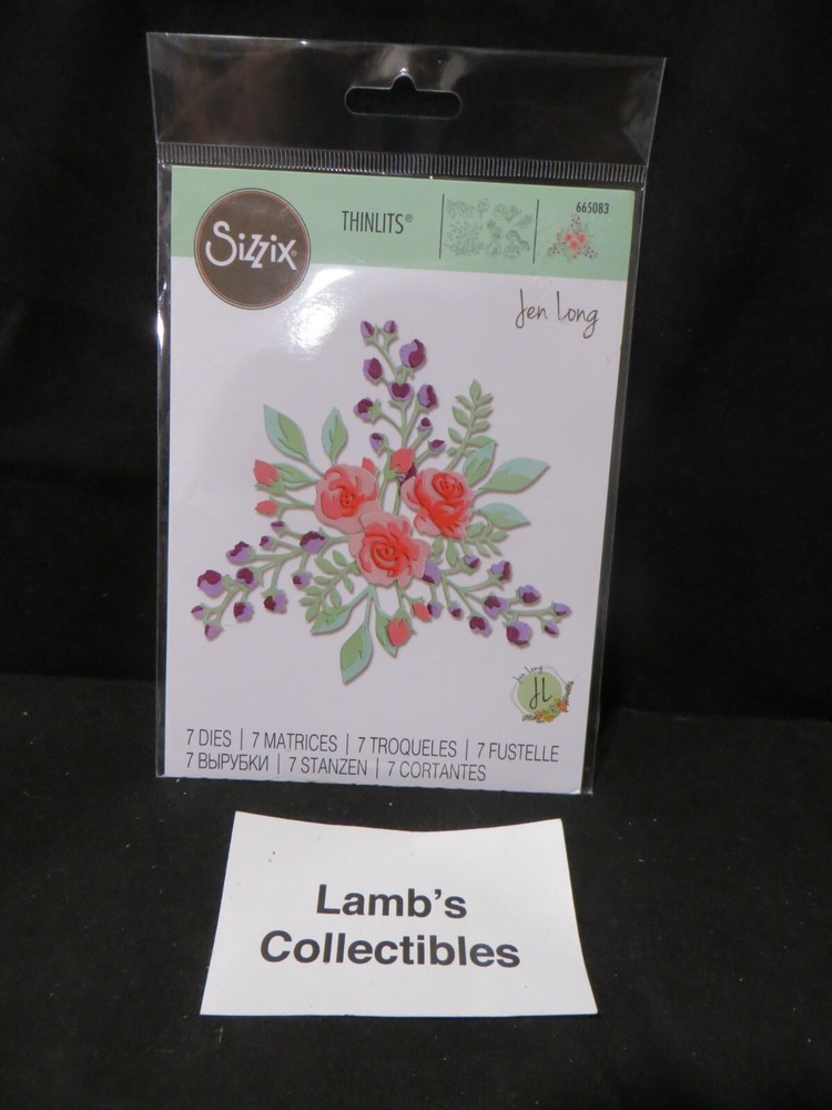 Sizzix Thinlits Floral Layers #2 by Jen Long 7 dies Ellison Scrapbooking 665083
