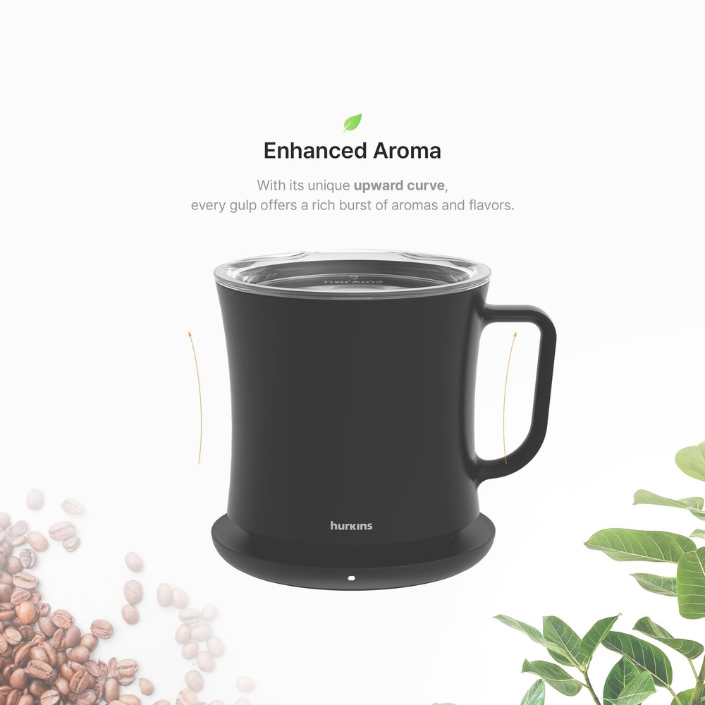 Smug Mug Warmer V2 | Premium Temperature Control Mug & Heating Base | 55 °C