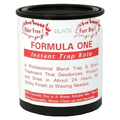 Formula One Instant Water Based Trap Kote Dip Quart Black