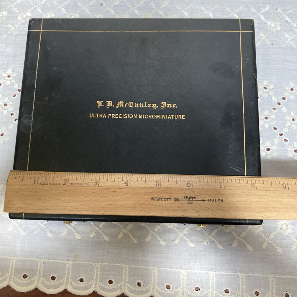 L.D. McCauley Inc Leather Hard Shell Presentation Box Case