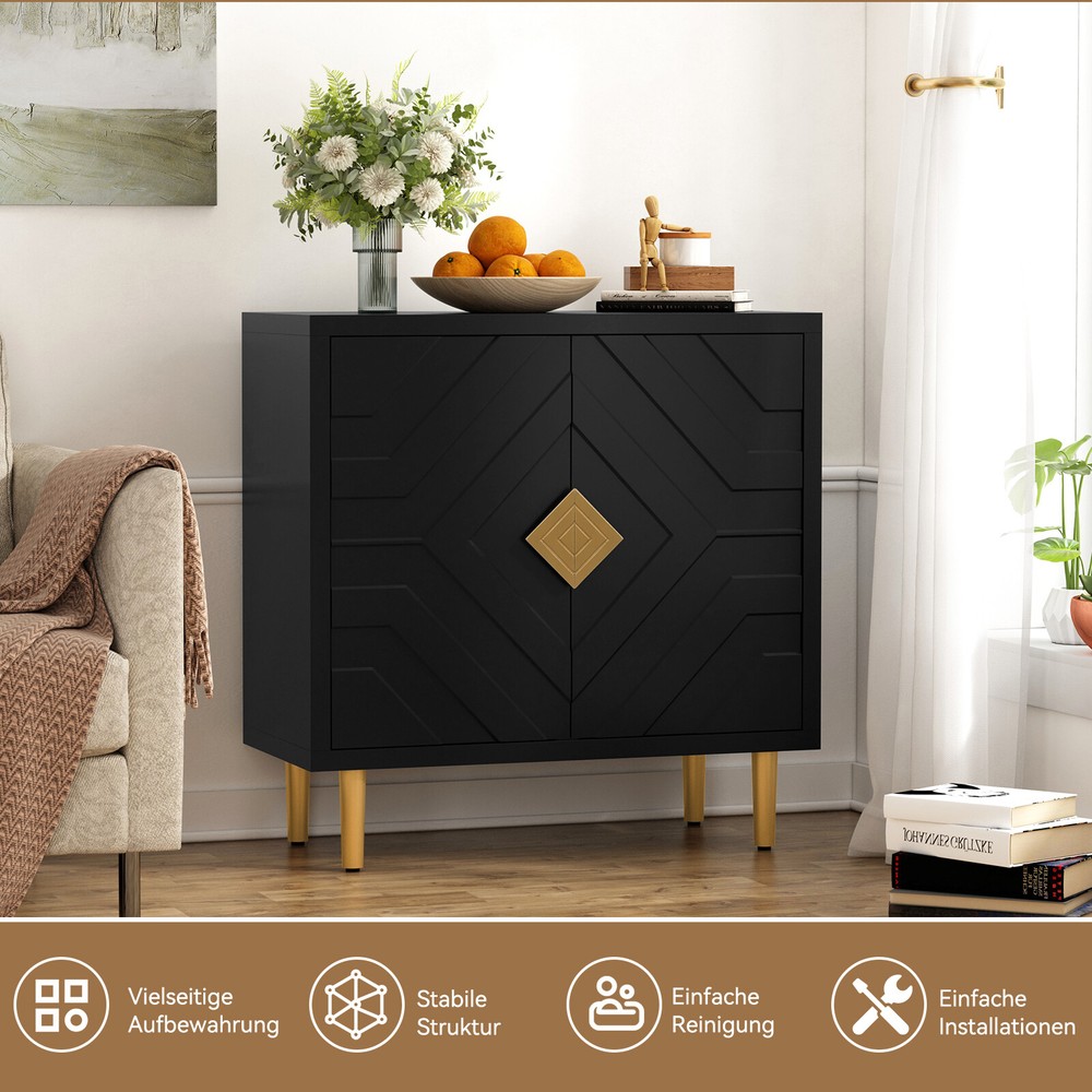 32" Modern Sideboard Accent Cabinet Kitchen Buffet Bedside Console Table w/ Door