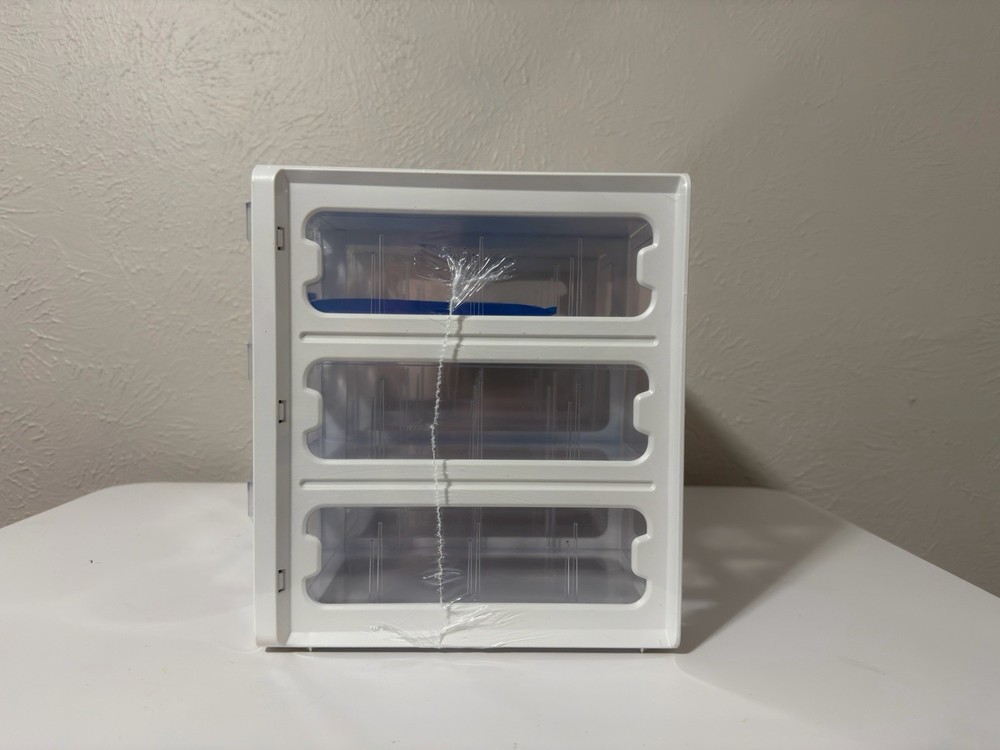 SYSMAX UP System Multibox 9-Compartment Plastic Tool Organizer, White/Clear