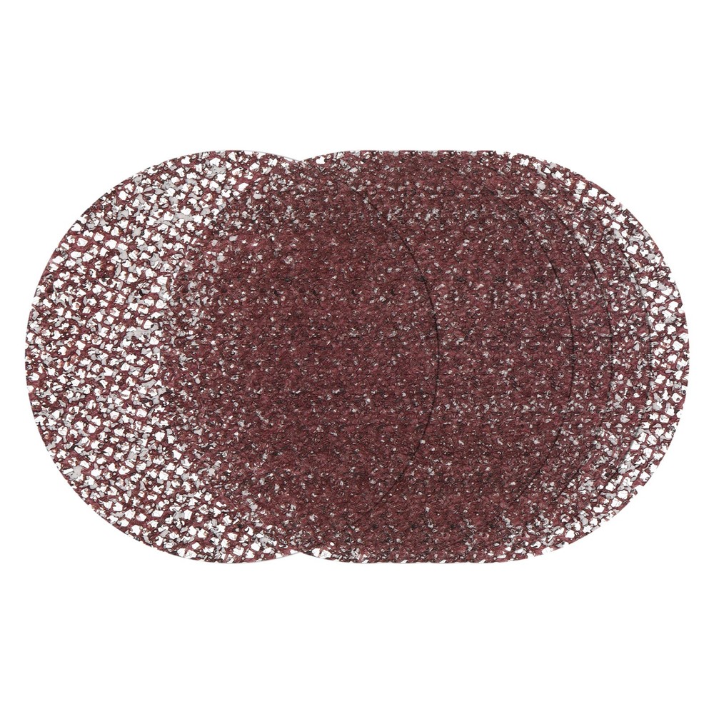 3 Pcs 2 Inch 40 Grit Hook and Loop Grid Sanding Discs