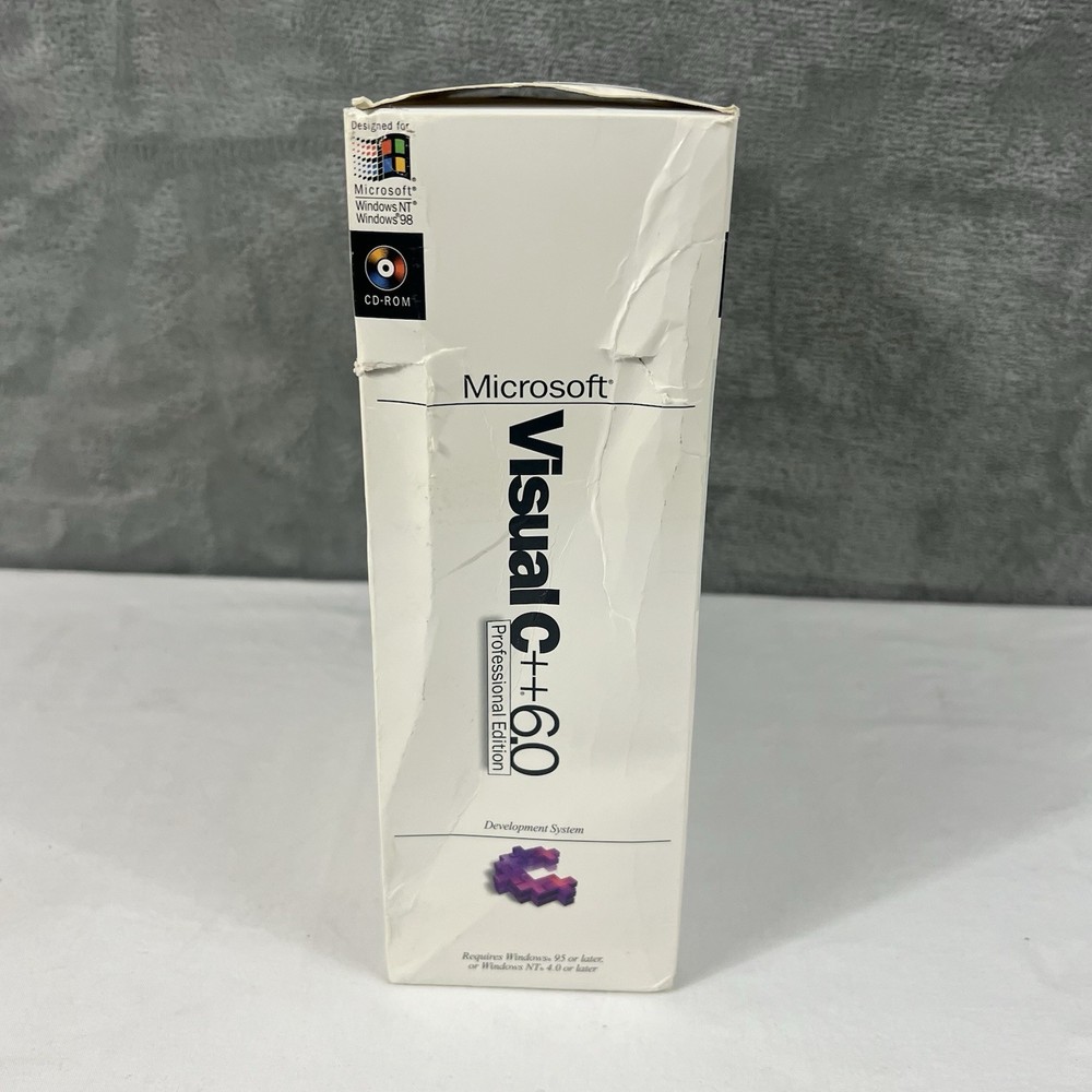 Microsoft Visual C++ 6.0 Professional Edition 048-00318 CLEAN DISC