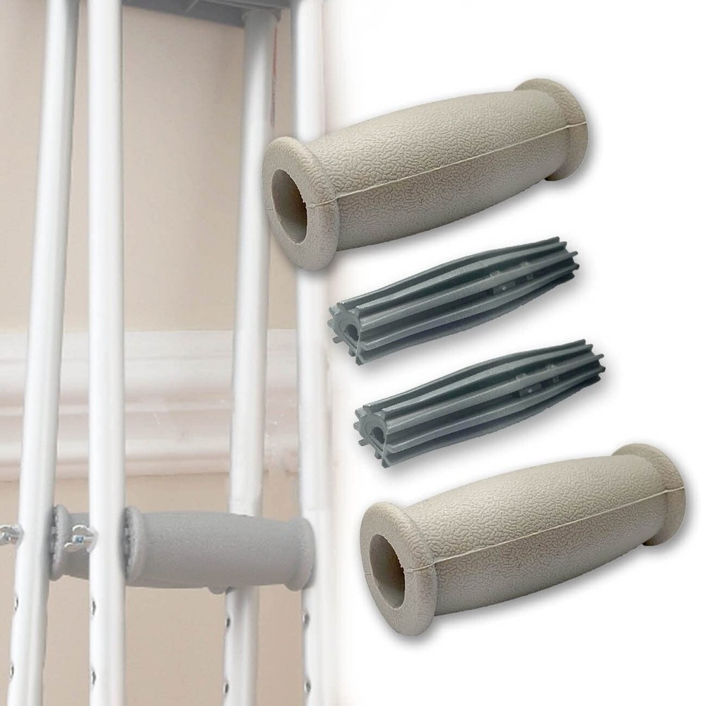 Crutch Solid Hand Grips Kit, Replacement Cushion Handles Medical