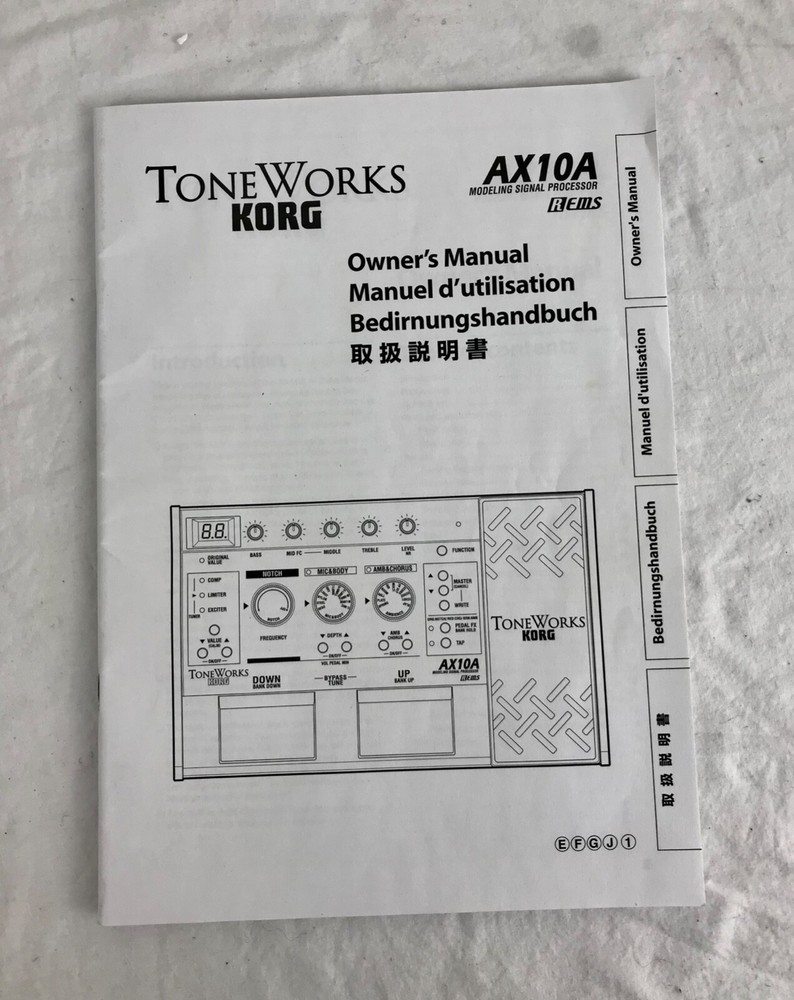 Korg ToneWorks AX10 Modeling Signal Processor w/ Original Box & Owner's Manual