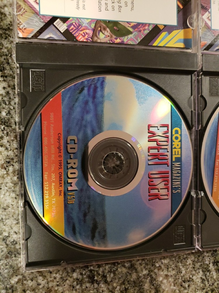 2 - Lot Corel Draw 4 & 5 PC CD ROM Software Desktop 1995 Windows 95