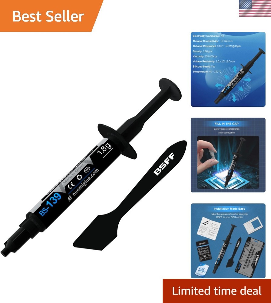 Ultimate 1.8g Thermal Paste - Carbon Compound for Efficient CPU Heat Dissipation