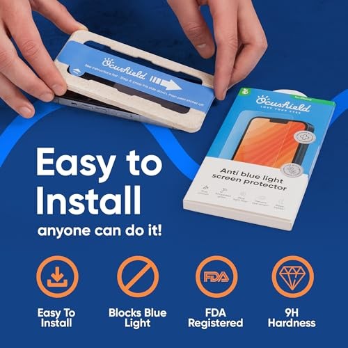 Anti Blue Light Tempered Glass Screen Protector for iPhone 16 Regular (6.1")