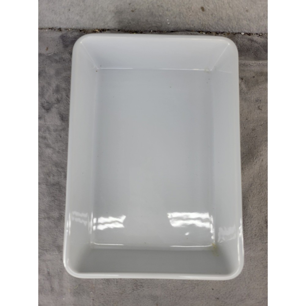 Enjoy White Ceramic Rectangular Baking Dish with Ribbed Sides 12" x 8.5"