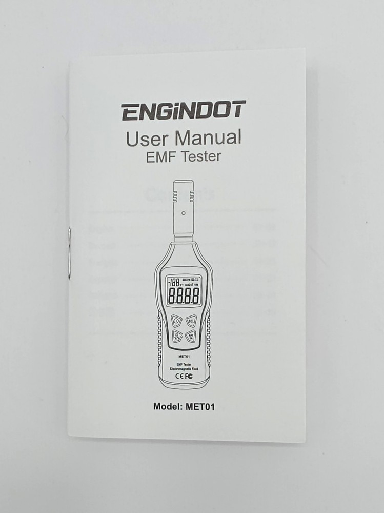 Engindot MET01 EMF Tester – Electromagnetic Field Meter – Tested Working w/ Box