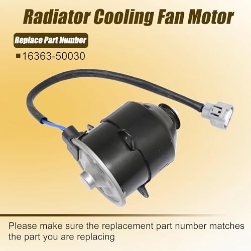 Radiator Cooling Fan Motor Driver Side Replace 16363-50030 Compatible with