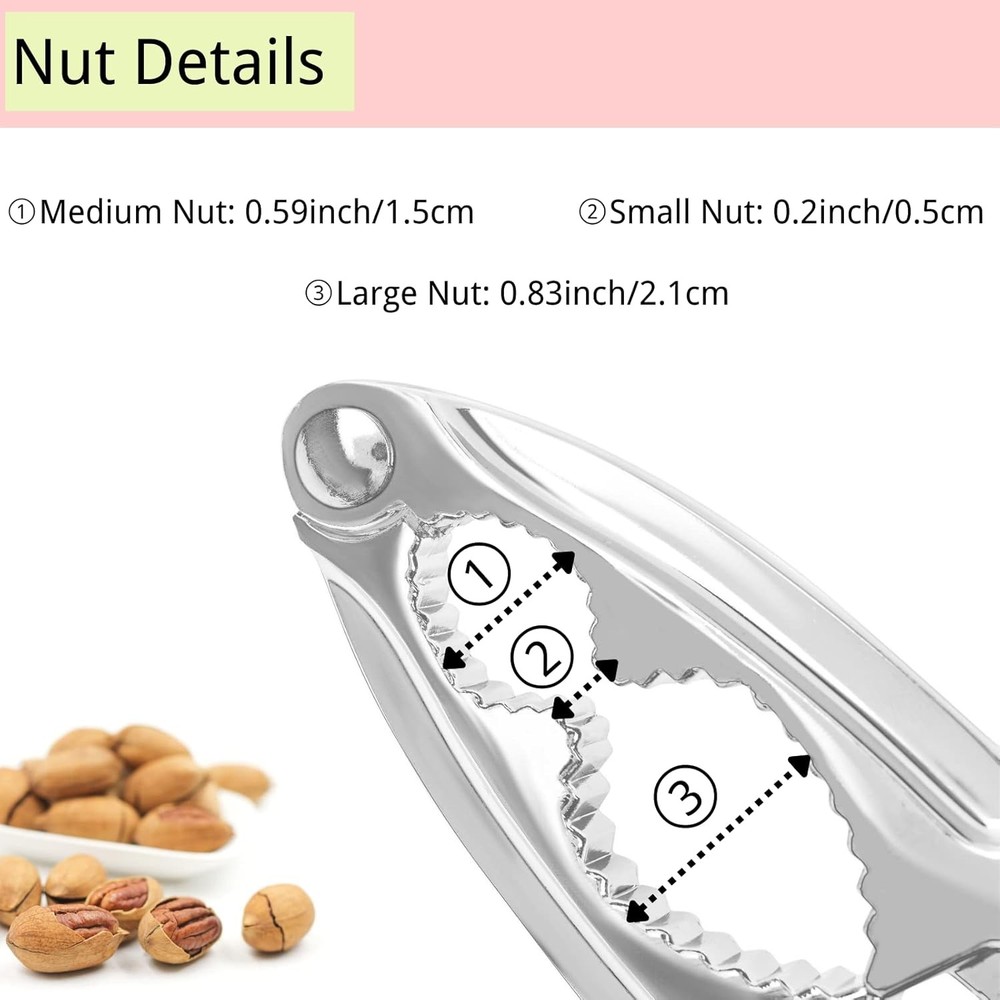 8 Pcs Nut Crackers for All Nutcracker Seafood Tools Walnut Cracker 3#