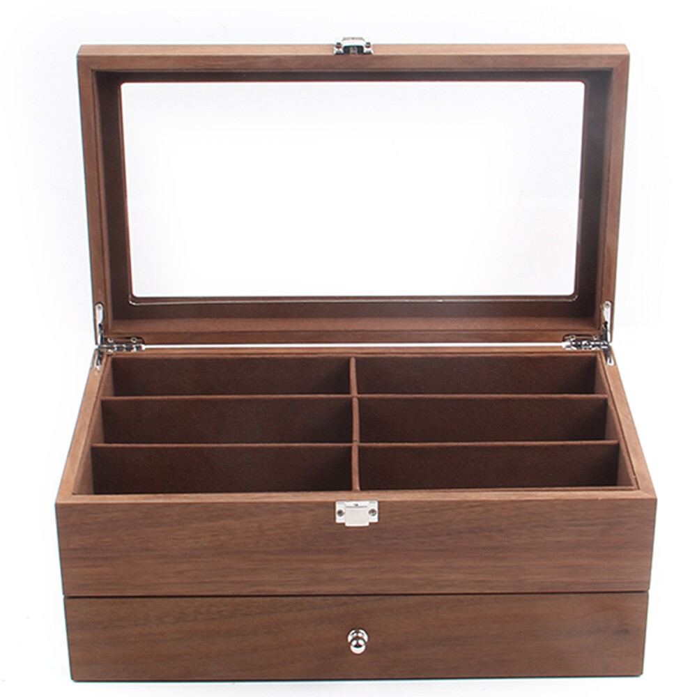 Eyeglass Case Storage Sunglass Display Box 12Bits 2 Layer Collect Organizer Gift