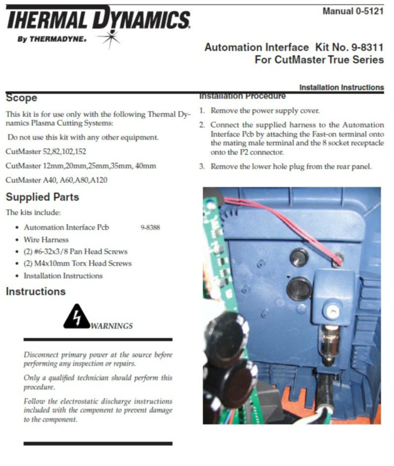 Thermal Dynamics Automation Interface Kit (9-8311)