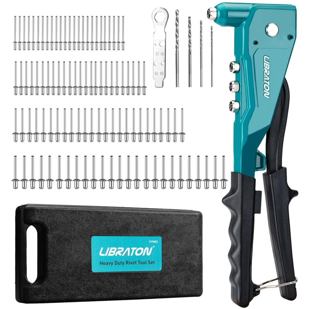 Compact Manual Riveting Tool with 110Pcs Rivets - Professional-grade Performance