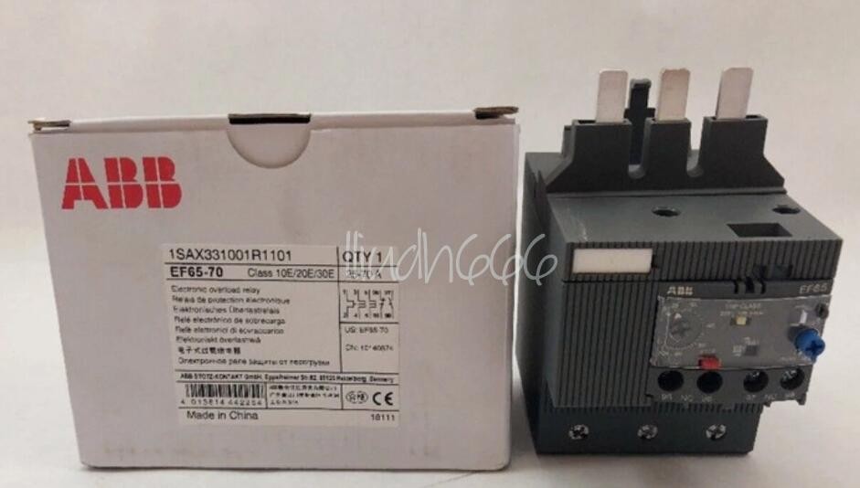One ABB EF65-70 ELECTRONIC OVERLOAD RELAY New