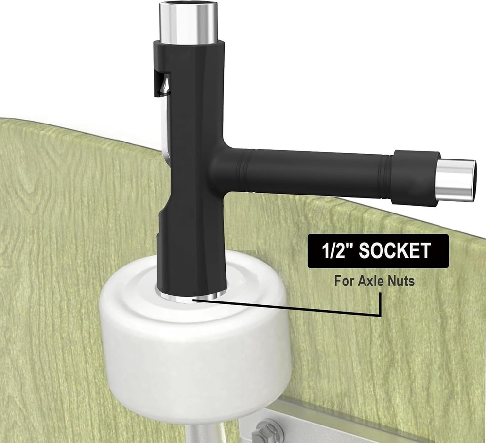 Multi-Function T Tool for Skateboards and Roller Skates - Lightweight & Handy