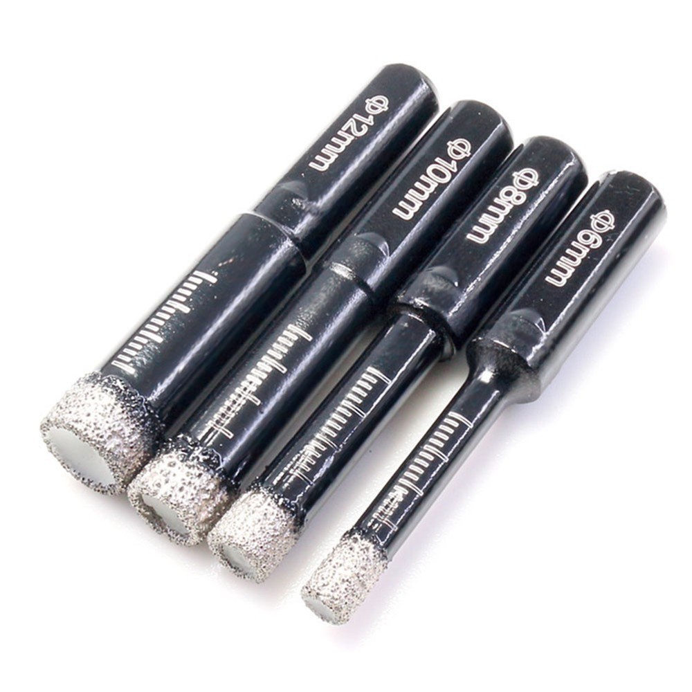 6-12mm Dry Ceramic Tile Drill Bit Triangular Shank Brazing Hole Opener Drilling