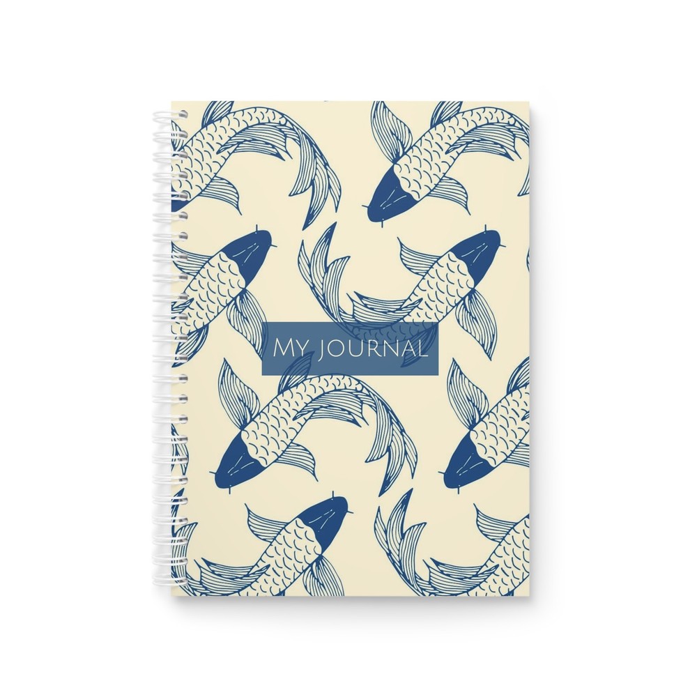 Blue Coy Fish Spiral Notebook | Mindful Journaling