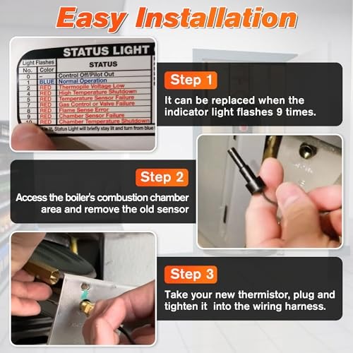 Thermistor Chamber Sensor Replacement Compatible with Rheem AP19299 Ultra Low