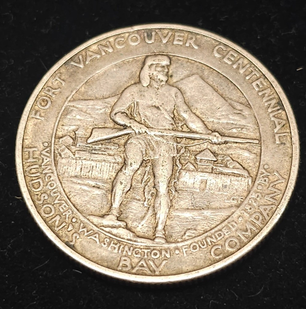 1925 Fort Vancouver Centennial Commemorative Half Dollar/ Extra Fine
