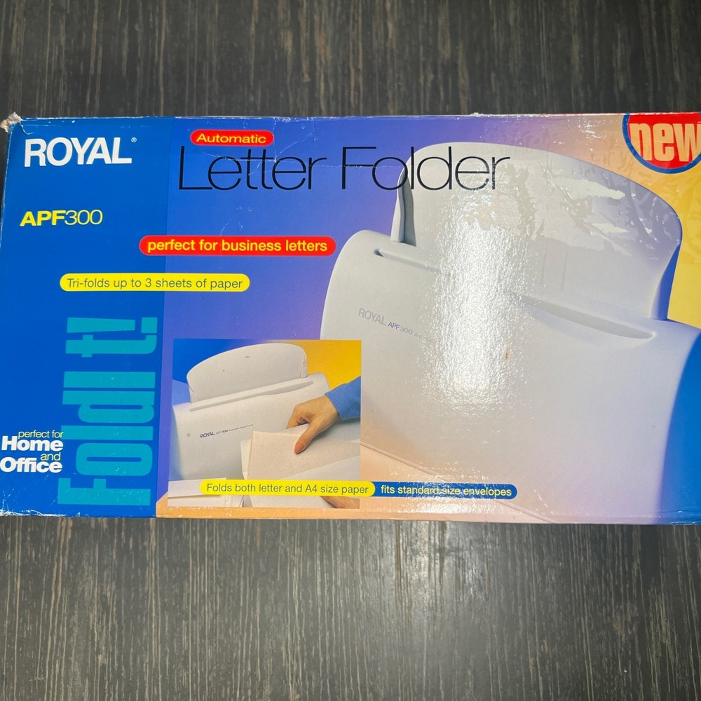 Royal APF300 Automatic 3-Sheet Letter Folder 1500 Sheets Per Hour Tested Clean