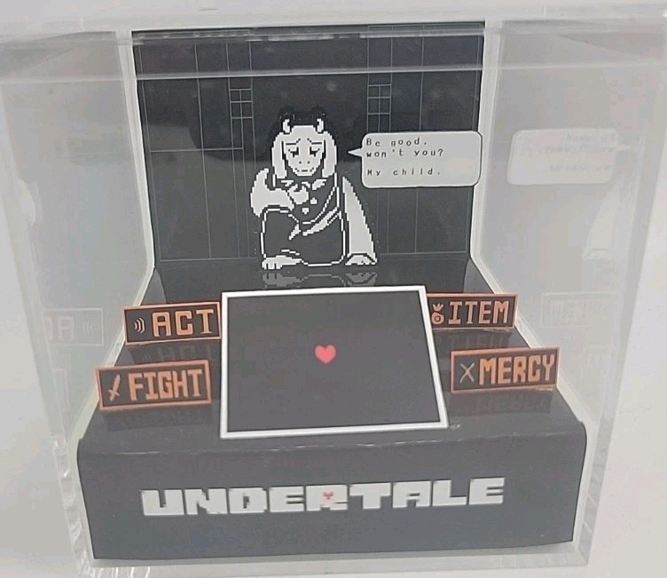 Undertale Retro PC 3D Cube Handmade Diorama Video Game Shadowbox