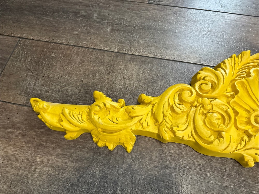 Decorative Valence Center Accent with Leaf & Shell Scrolls for Wall Window Door