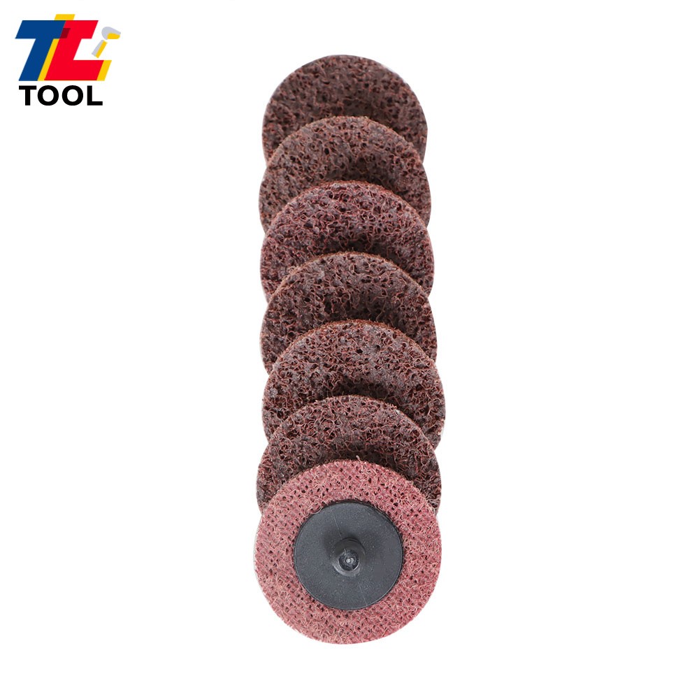 50Pcs 2" Surface Conditioning Discs Roll Lock Die Grinder Sanding Pads