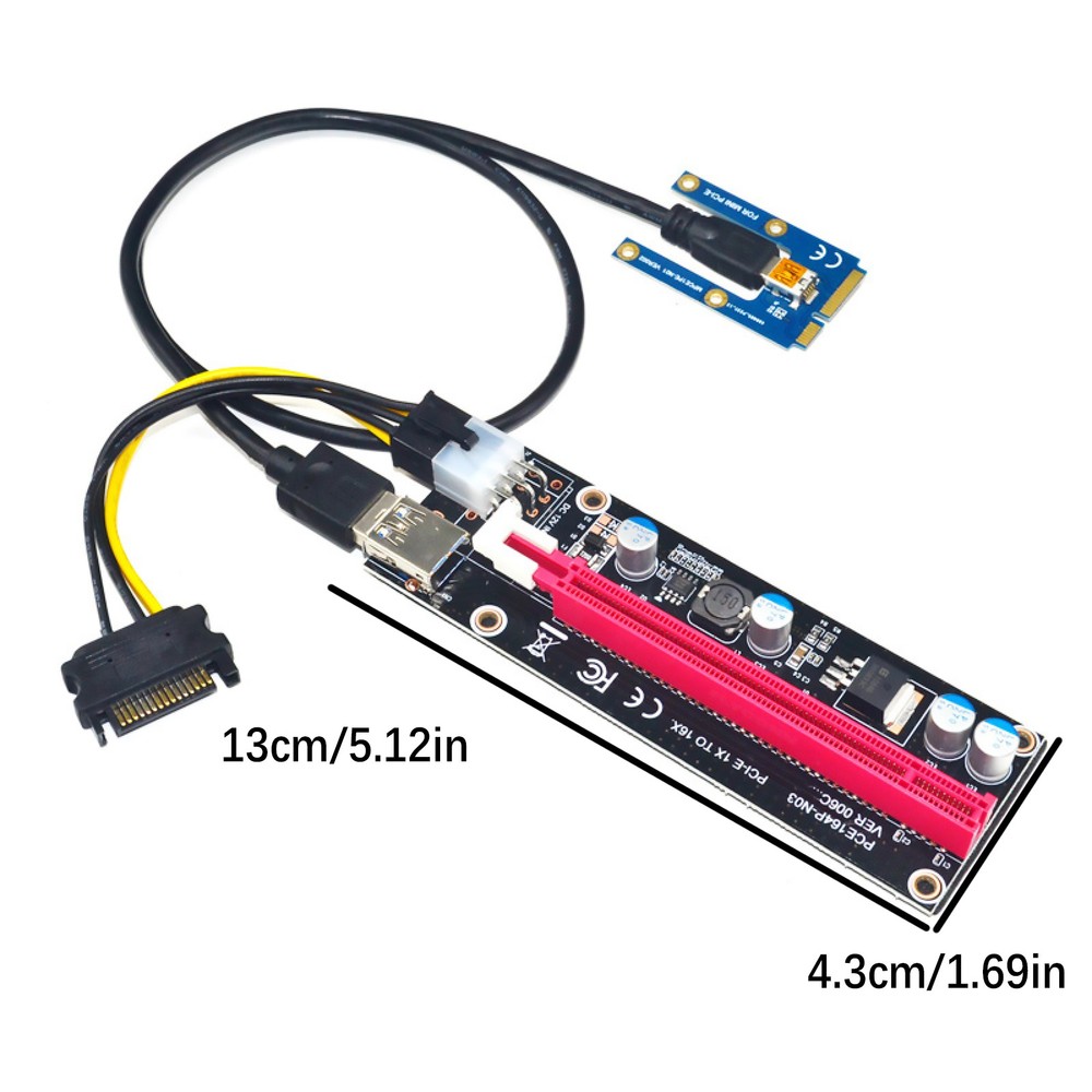 External PCI-E Discrete Graphics Card Mini PCI-E Connected To 16X Adapter Card