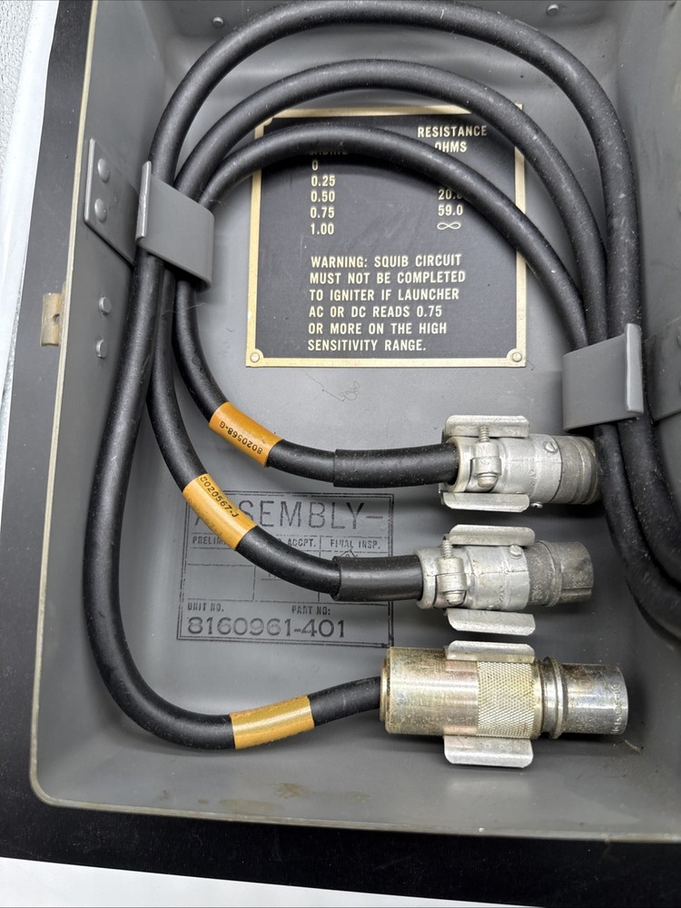 US Army TEST ASSEMBLY SQUIB Launcher explosive Booster Ordnance Corps Circuit