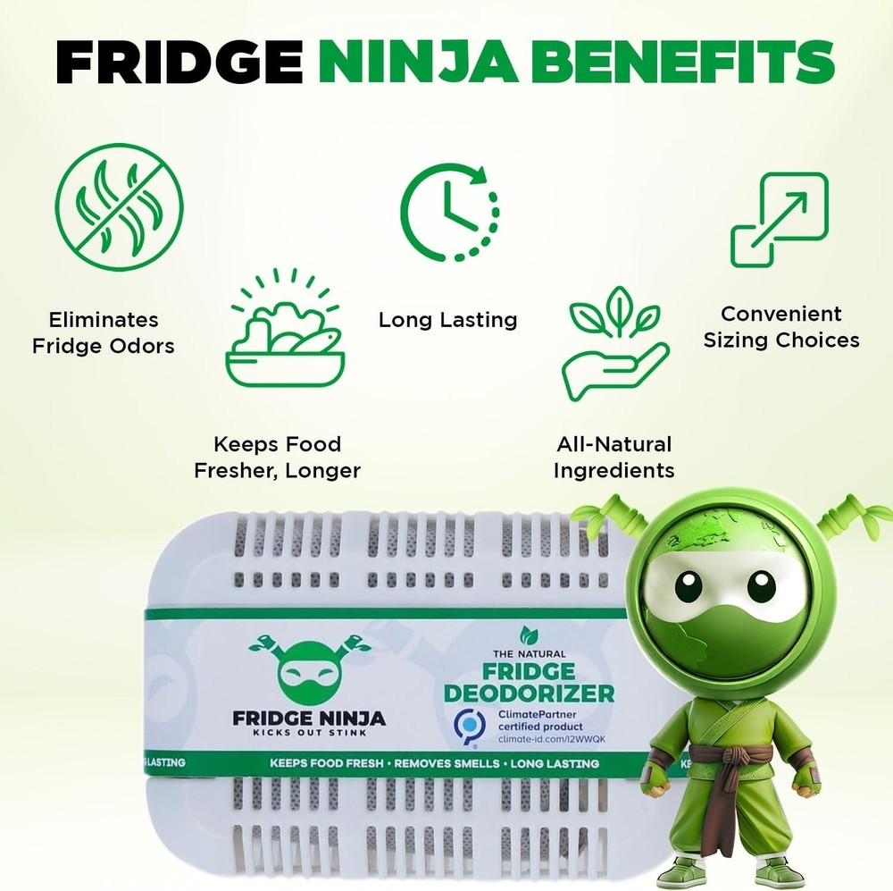 Ultimate Refrigerator Odor Eliminator – 12- Unscented Deodorizer Solution
