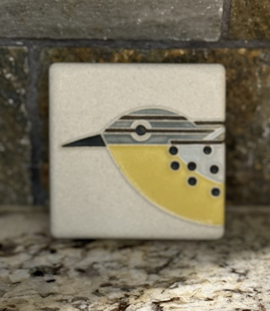 Motawi Tileworks 3x3 Warbler- Bone