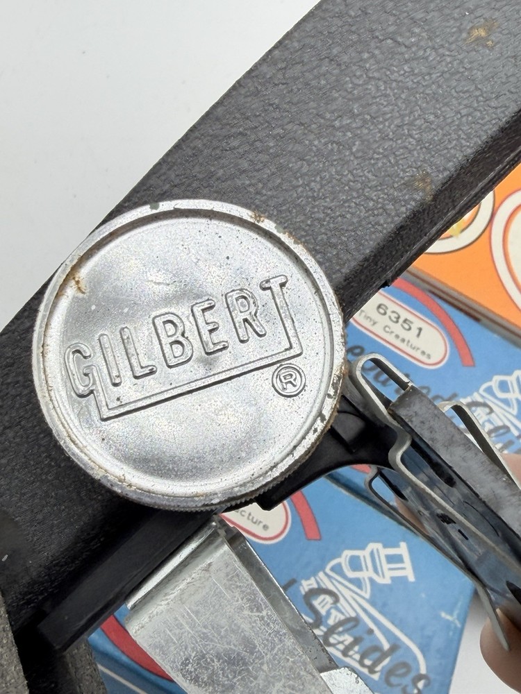 Vintage Gilbert Microscope w/ 3 Prepared Slide Sets Blood Bacteria Tiny Creature
