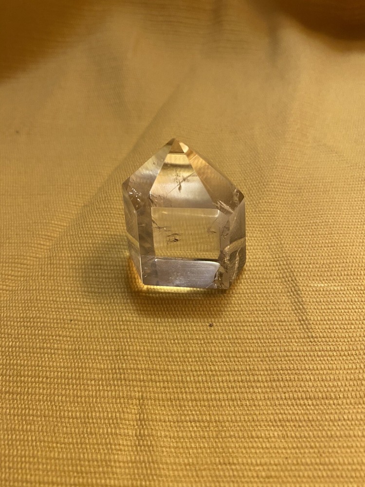 Polished quartz crystal mineral
