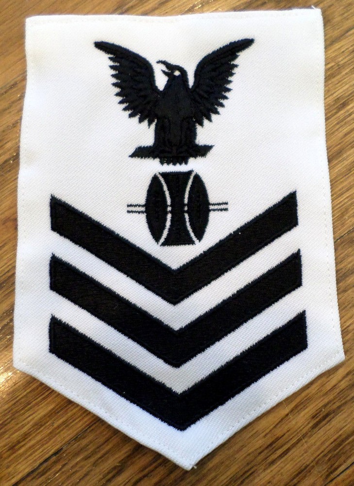 Us Navy Opticalman Rating Petty Officer First Class White Navy Uniform Patch