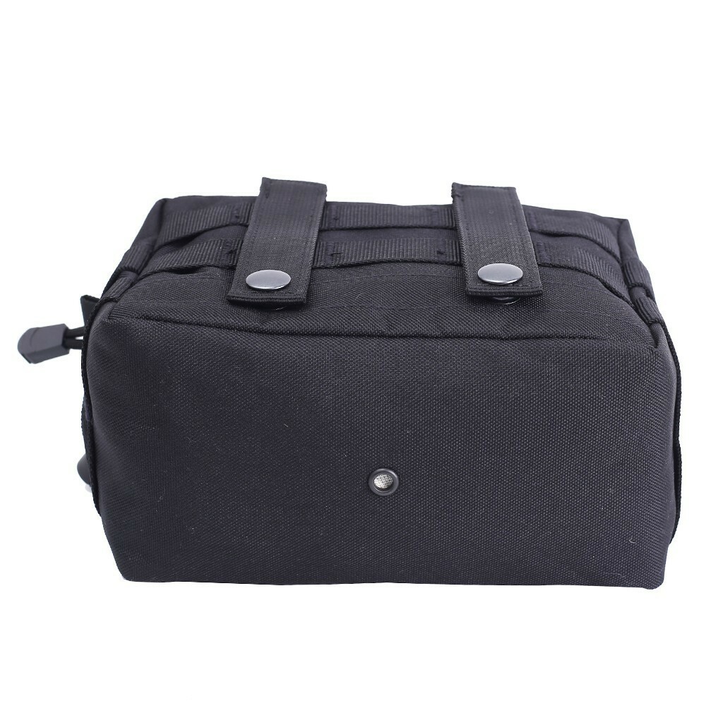 2pcs Tactical MOLLE Admin Pouch EDC Multi-Purpose Utility Tools Waist Bag Black