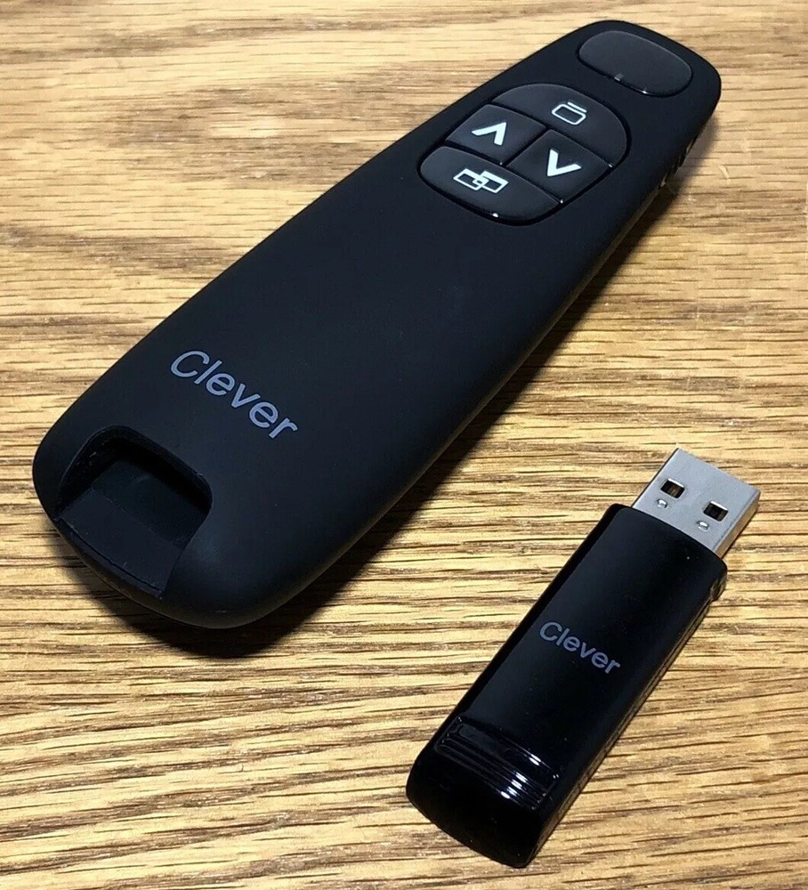 Clever Wireless Presentation Non Laser Pointer Remote Control C760 Black