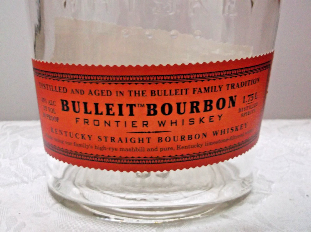 Bulleit Bourbon Frontier Whiskey 1.75 ml Empty Bottle