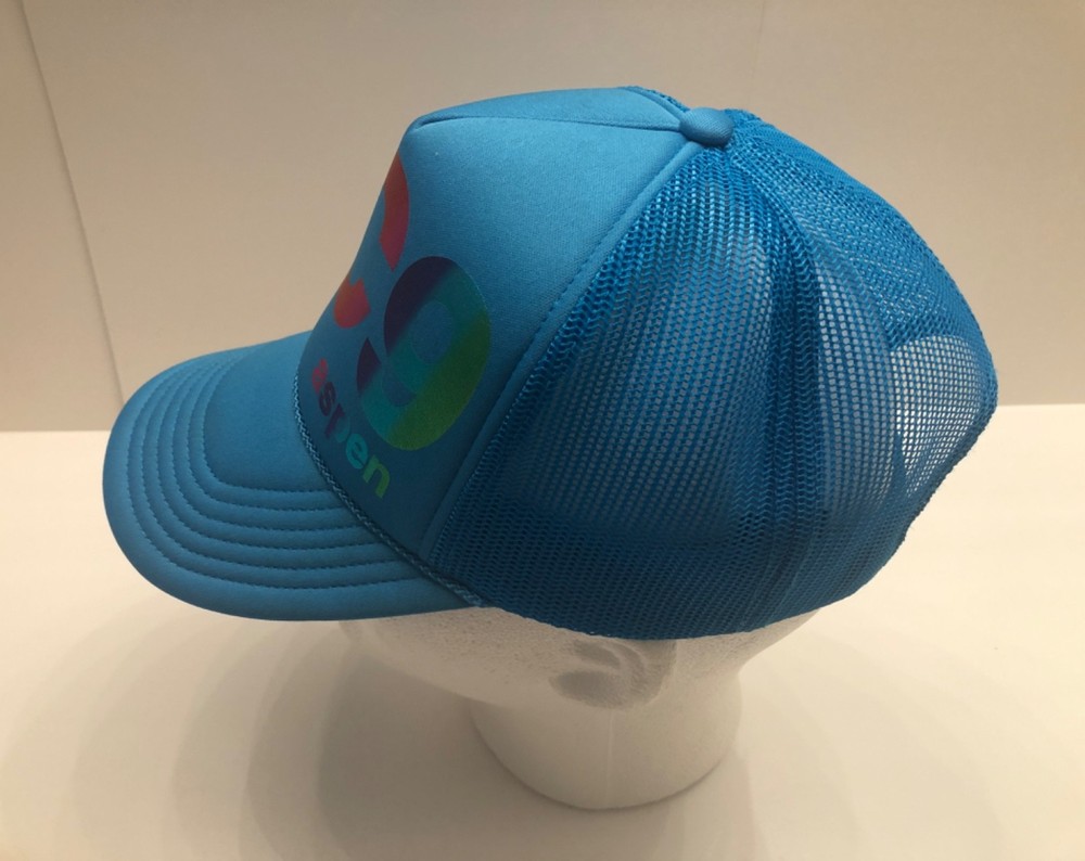 Cloud 9 Trucker Style Mesh Baseball Hat Cap w/ Metallic Rainbow C9 Aspen Logo