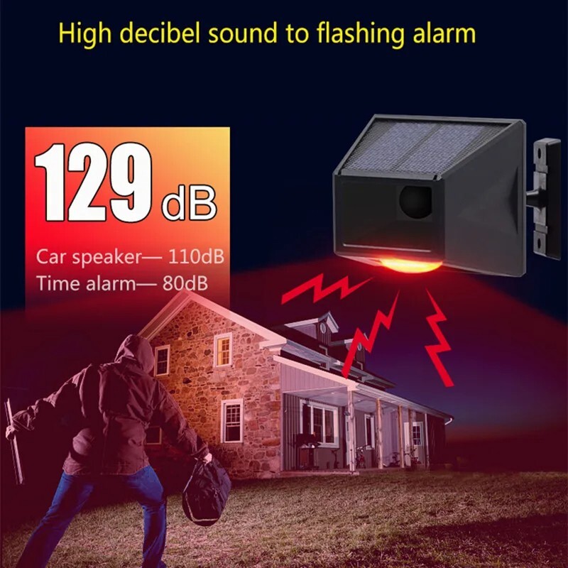 Wireless Driveway Alarm Solar PIR Motion Sensor Long Range Security System Home