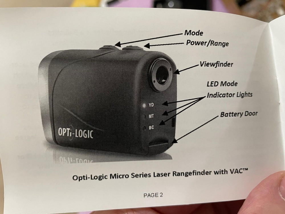 Opti Logic Laser Rangefinder.