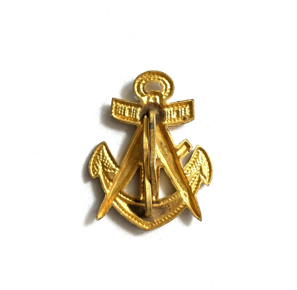 WW2 German Authentic Kriegsmarine Shoulder Strap Cypher Pin Badge - Carpenter