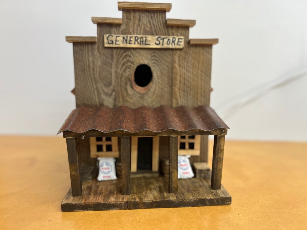 Handcrafted Cedar General Store Birdhouse